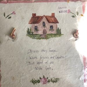 Slate wall hanging, “Bless This House,” NWT